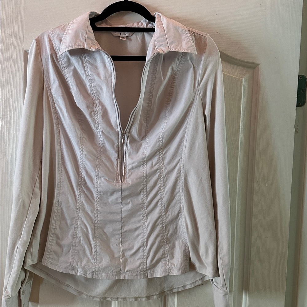 CAbi light gray Button Down Shirt